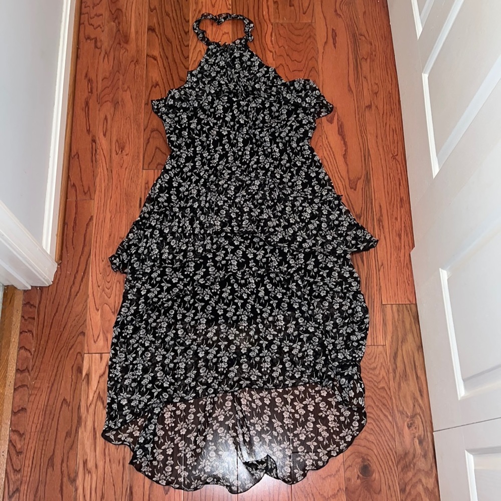 Express halter neck high low dress